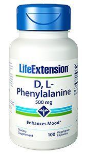 D,L-Phenylalanine (500 mg 100 vcapsules)* Life Extension